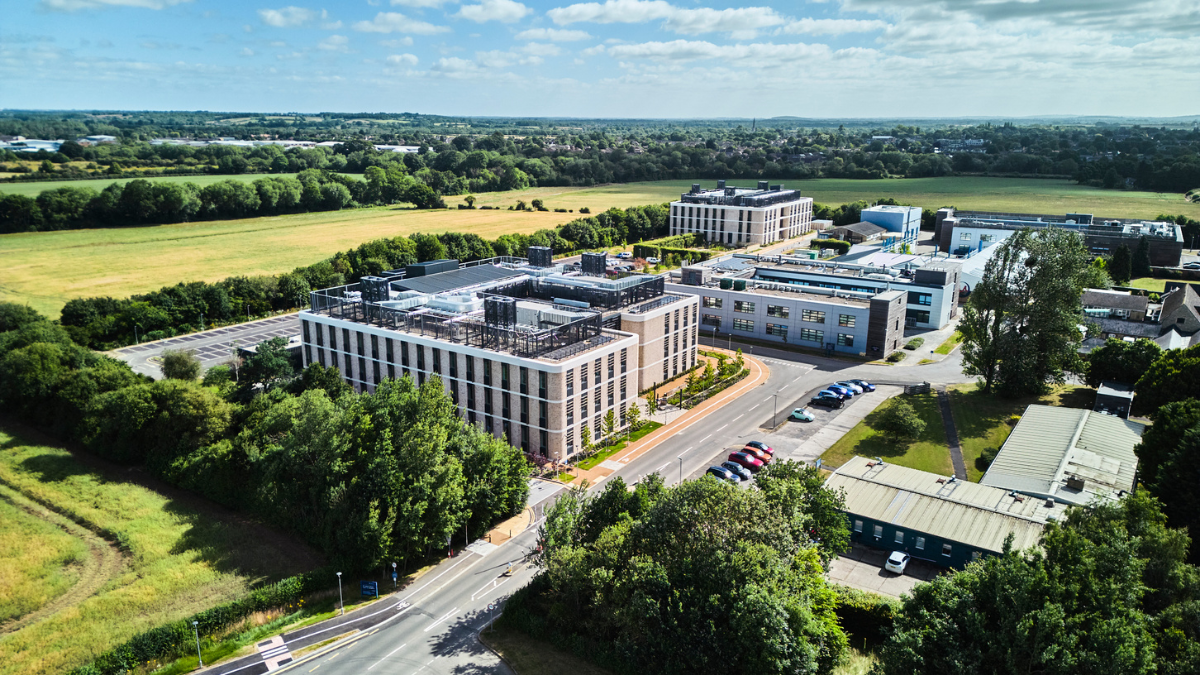 Aerial view of Begbroke Science Park